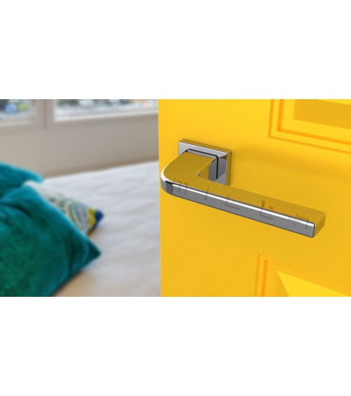 Poignée de porte chrome poli ISMENA quincaillerie design