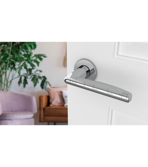 Poignée de porte chrome poli LUNA poignée design