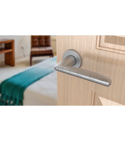 Poignée de porte chrome satiné LUNA poignée design