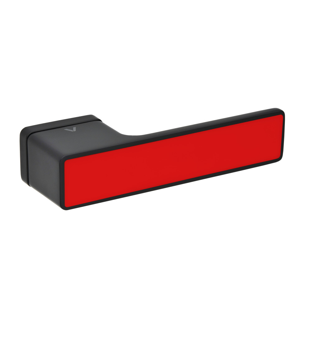poignee couleur rouge et noir avec insert interchangeable - robuste et style