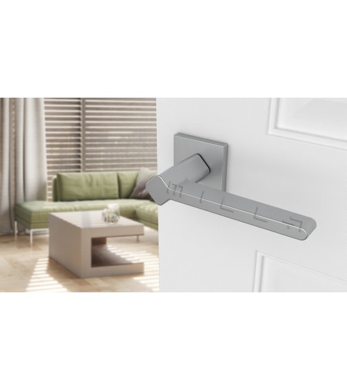 Poignée de porte couleur chrome satiné NINFEA poignée design