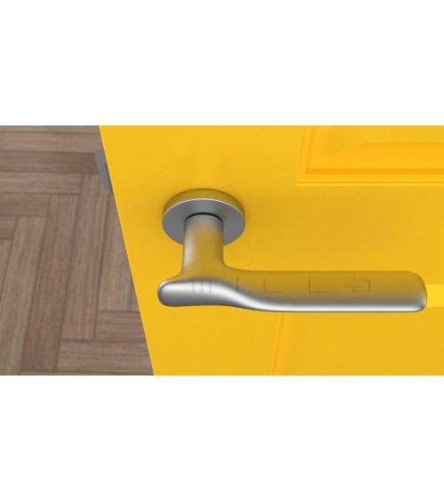 Poignée de porte chrome satiné ORCHIDE poignée design