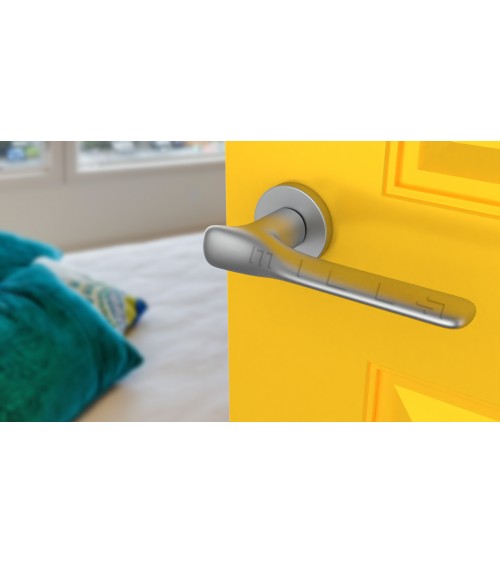 Poignée de porte chrome satiné ORCHIDE poignée design
