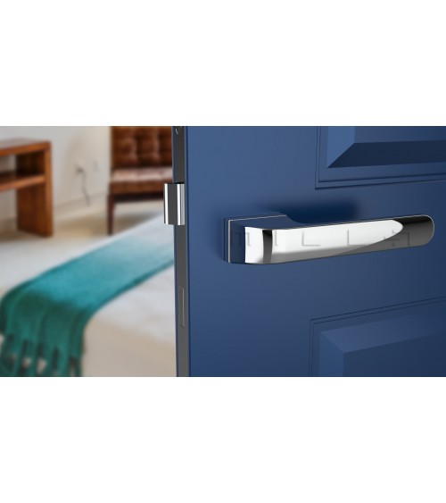 Poignée de porte chrome poli PLUMERIA poignée design