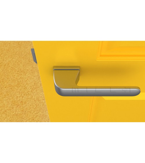 Poignée de porte chrome satiné PLUMERIA poignée design