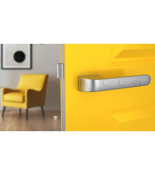 Poignée de porte chrome satiné PLUMERIA poignée design