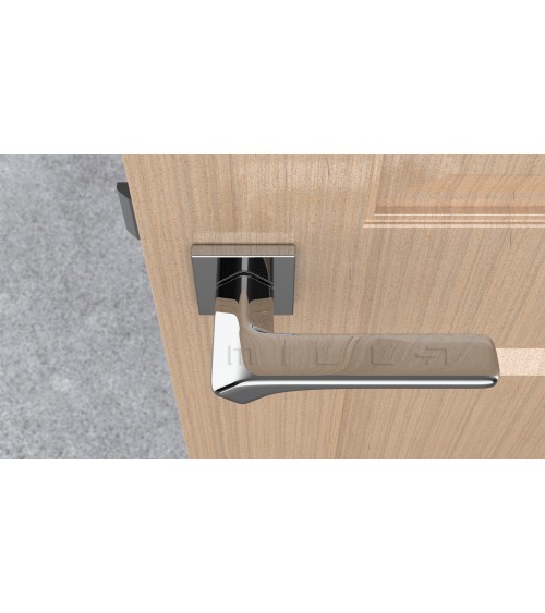 Poignée de porte chrome poli BERGERIA quincaillerie design