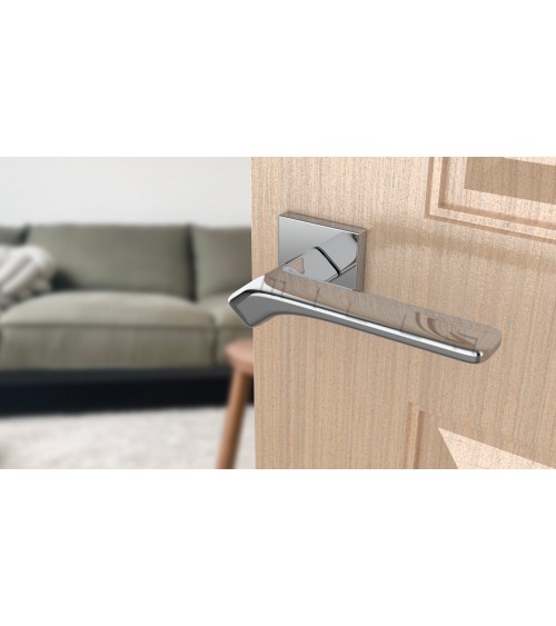 Poignée de porte chrome poli BERGERIA quincaillerie design