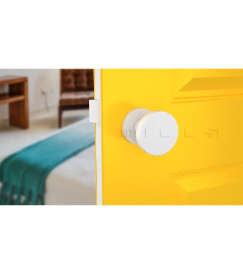 Bouton de porte Blanc MESA Rond mobile -  poignée design