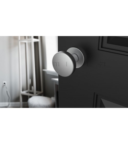 Bouton de porte noir MESA Rond mobile -  poignée design