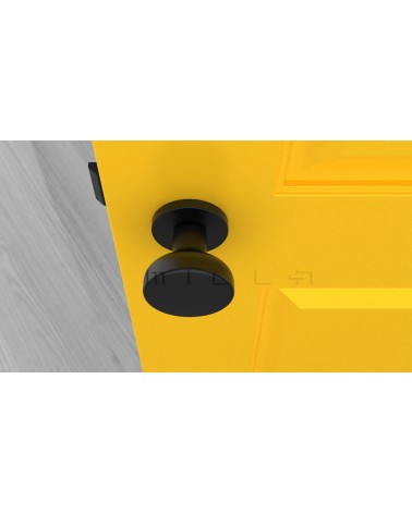Bouton de porte Chrome satiné MESA Rond mobile