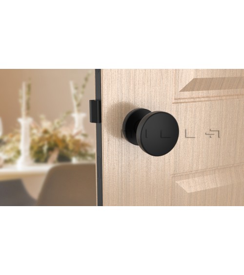 Bouton de porte noir MESA Rond mobile -  poignée design