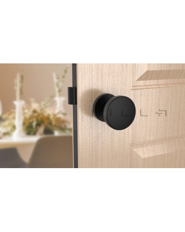 Bouton de porte Chrome satiné MESA Rond mobile