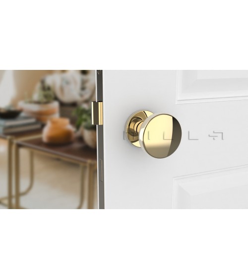 Bouton de porte noir MESA Rond mobile -  poignée design