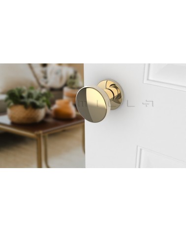 Bouton de porte Or mat MESA Rond mobile