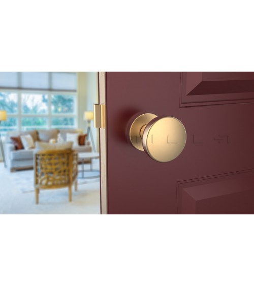 Bouton de porte noir MESA Rond mobile -  poignée design