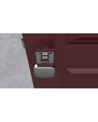 Bouton de porte Chrome poli KIAMA carré -  poignée design