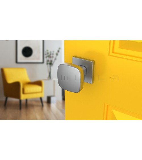 Bouton de porte noire KIAMA carré -  poignée design