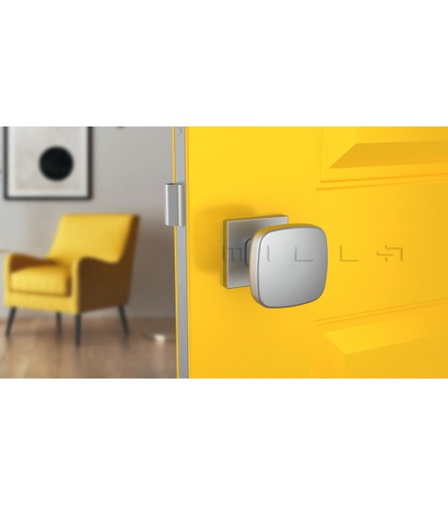 Bouton de porte noire KIAMA carré -  poignée design