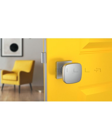 Bouton de porte Chrome brossé KIAMA carré -  poignée design