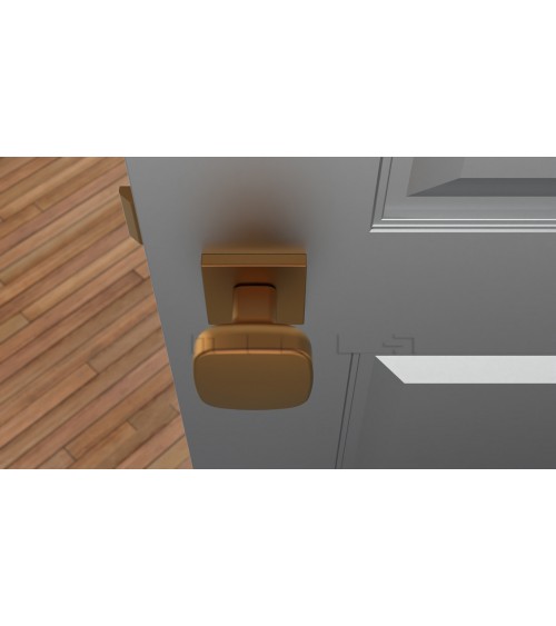 Bouton de porte noire KIAMA carré -  poignée design