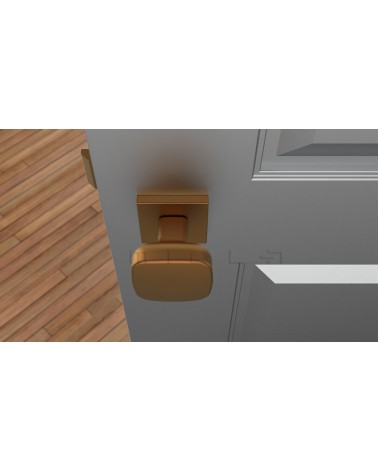 Bouton de porte Cuivre KIAMA carré -  poignée design