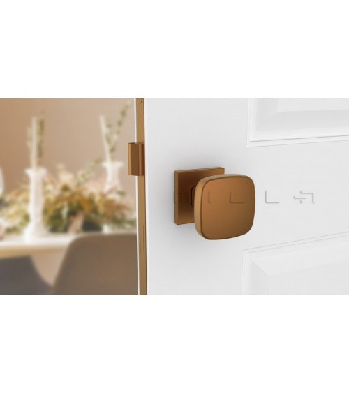 Bouton de porte noire KIAMA carré -  poignée design
