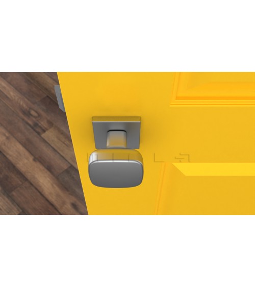 Bouton de porte noire KIAMA carré -  poignée design