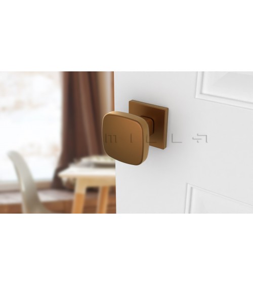 Bouton de porte noire KIAMA carré -  poignée design