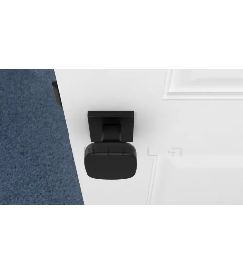 Bouton de porte noire KIAMA carré -  poignée design