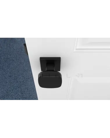 Bouton de porte noire KIAMA carré -  poignée design