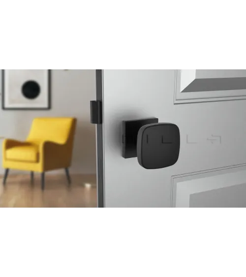 Bouton de porte noire KIAMA carré -  poignée design