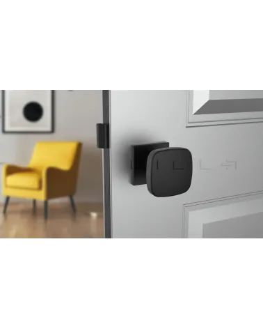 Bouton de porte noire KIAMA carré -  poignée design