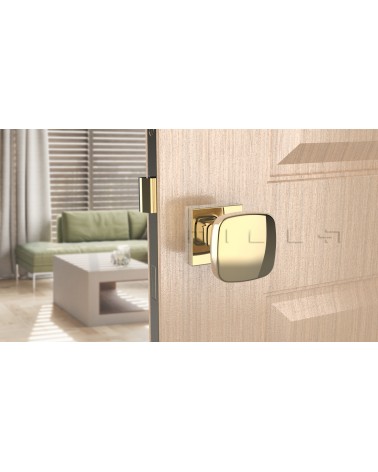Bouton de porte Or KIAMA carré -  poignée design