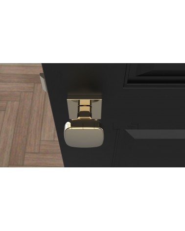 Bouton de porte Or mat KIAMA carré -  poignée design