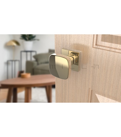 Bouton de porte noire KIAMA carré -  poignée design