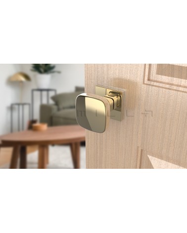 Bouton de porte noire KIAMA carré -  poignée design