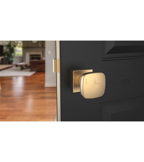 Bouton de porte noire KIAMA carré -  poignée design