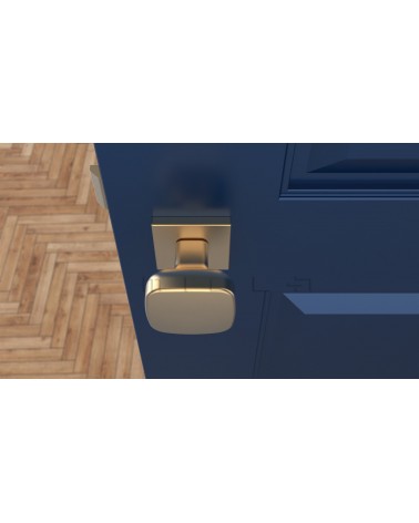Bouton de porte Or mat KIAMA carré -  poignée design