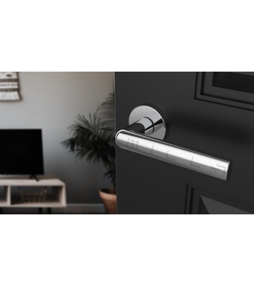 Poignée de porte chrome poli SILENA quincaillerie design