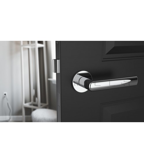 Poignée de porte chrome poli SILENA quincaillerie design