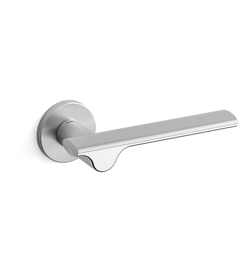 Poignée de porte chrome satiné Mandelli Ara poignée design