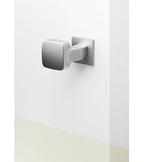 Bouton de porte chrome poli Mandelli Carrè poignée design