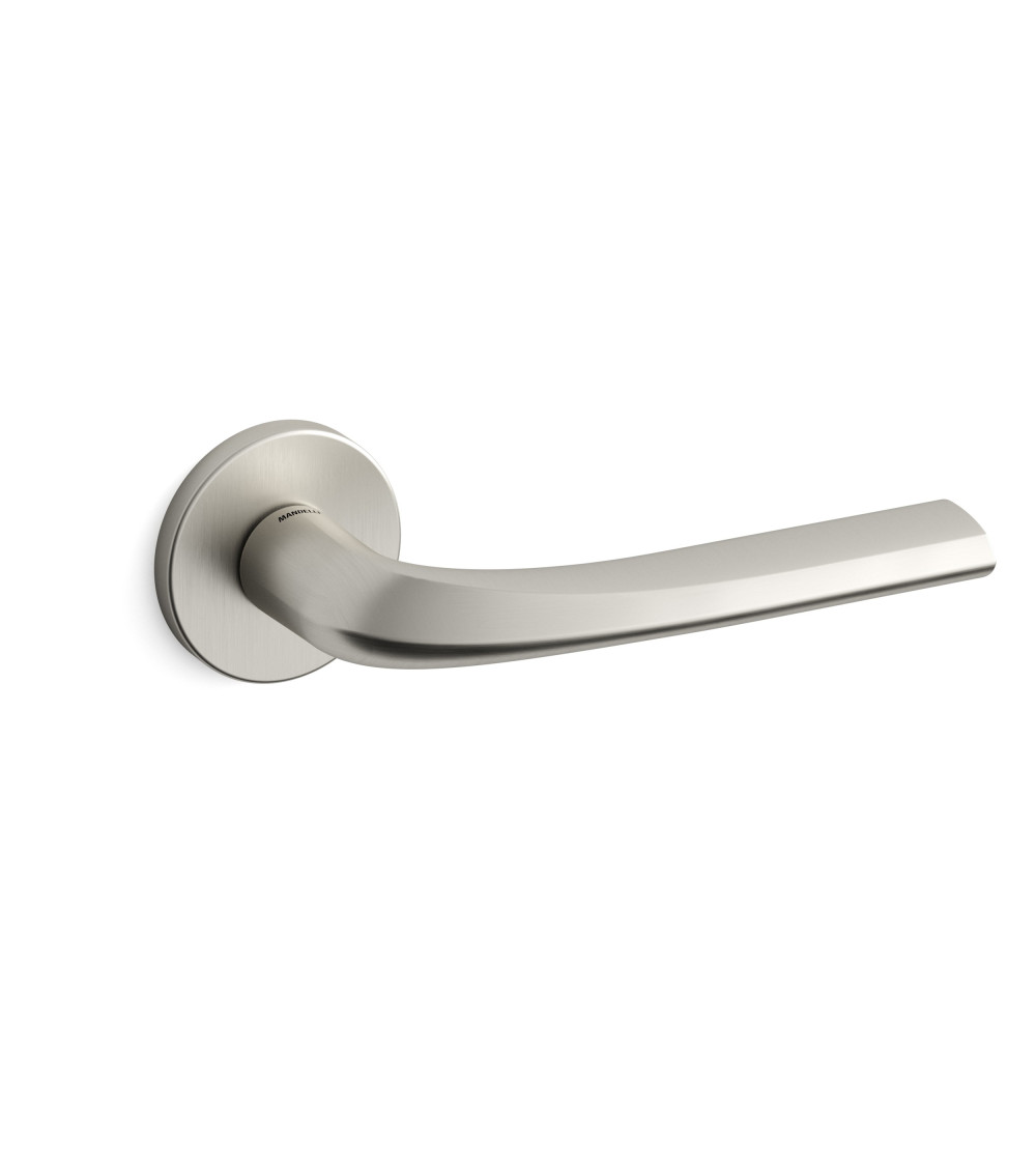 Poignée de porte nickel satiné Mandelli Filo poignée design