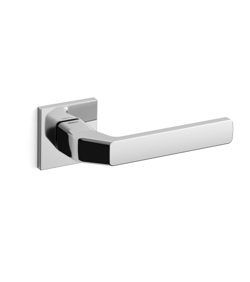 Poignée de porte chrome poli Mandelli Fenix quincaillerie design