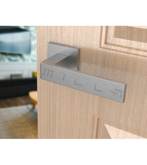 Poignée de porte chrome brossé Apollo poignée design