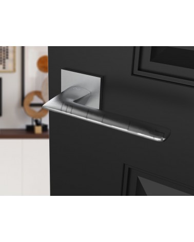 Poignée de porte Chrome poli Line Giulia Carré -  poignée design