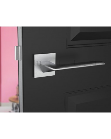 Poignée de porte Chrome poli Line Giulia Carré -  poignée design
