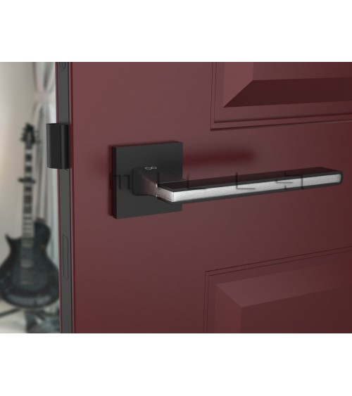 Poignée de Porte Noire NICOLA carré -  poignée design