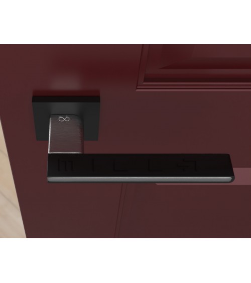Poignée de Porte moderne Noire NICOLA carré en zamak -  poignée design